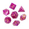7Pcs/Set Starry Sky Acrylic Multi-side Dice Portable D4/6/8/10/12/20 Polyhedral Gaming Dice Prop Adults Family Night Party Board Game Essentials