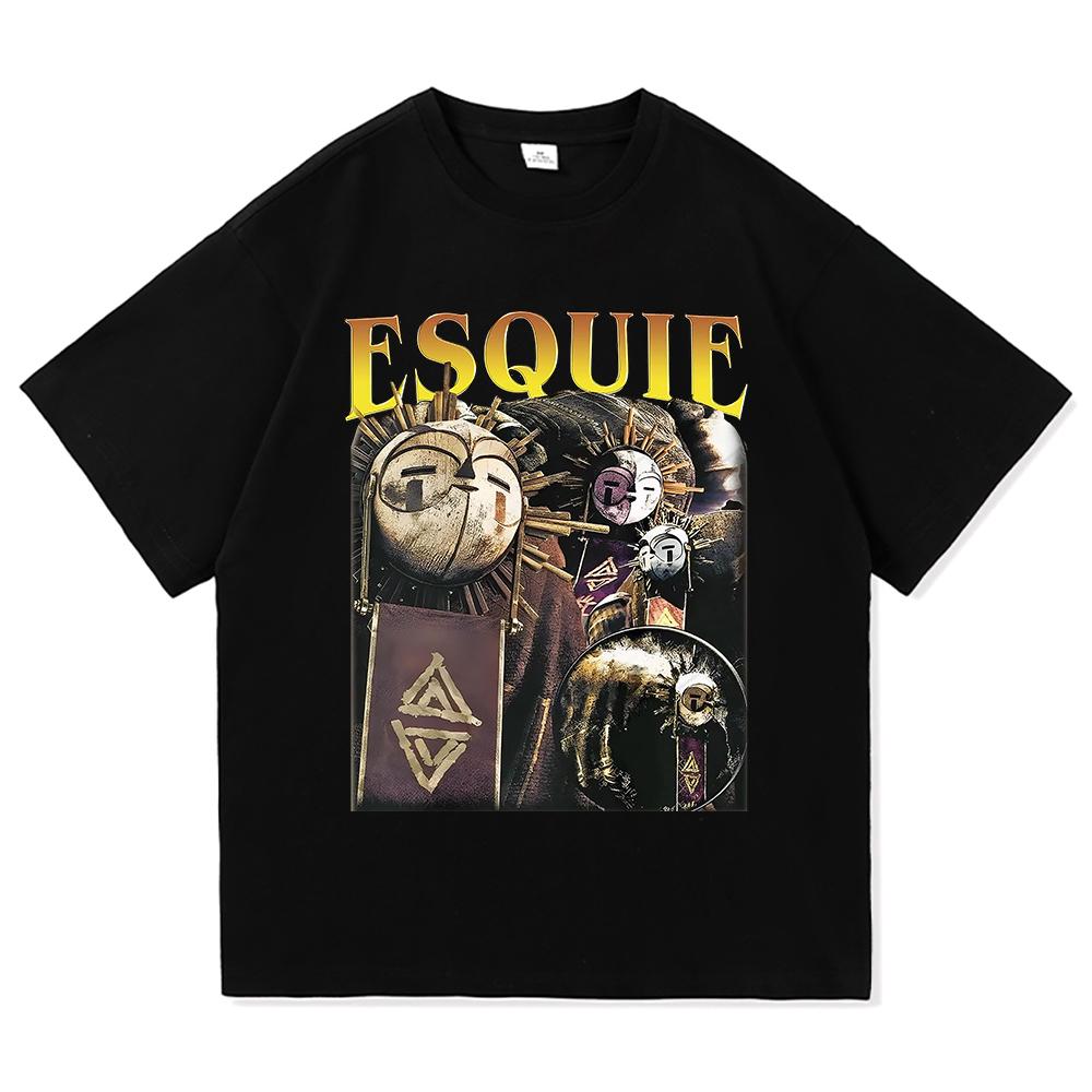 Футболка Esquie Clair Obscur Expedition 33 Whooo Wheee Мужская женская одежда Харадзюку Высококачественные топы Хлопковые футболки Мужской топ