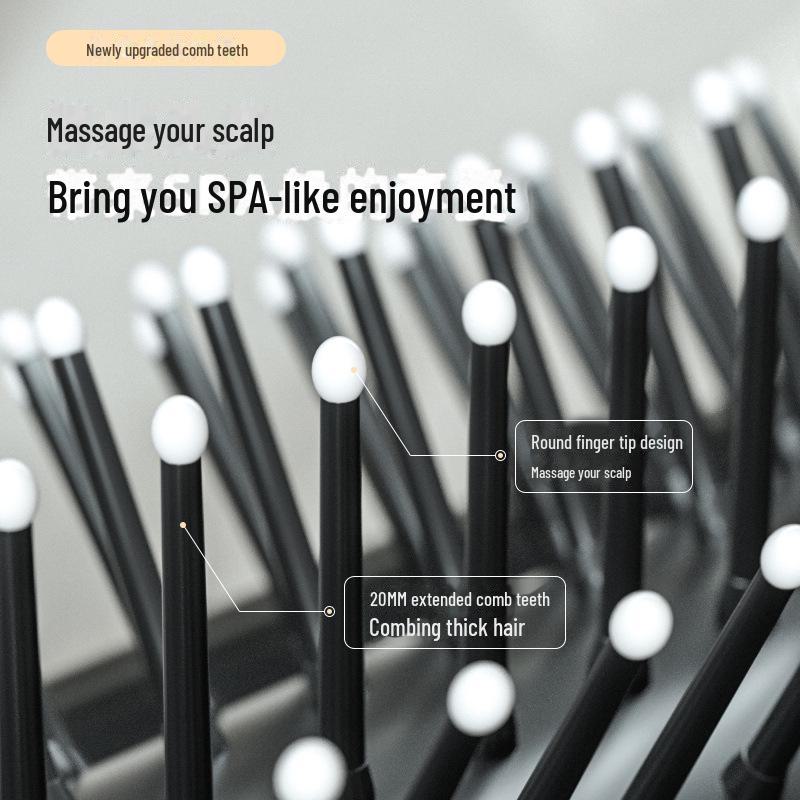 Портативная складная расческа с воздушной подушкой и зеркалом для длинных волос — массаж кожи головы и удобство в путешествиях