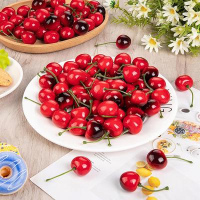 10/20 шт. Искусственная вишня, модель искусственного фрукта, имитация вишни, ремесло, реквизит для пищевой фотографии, украшение для вечеринки, украшение для дома