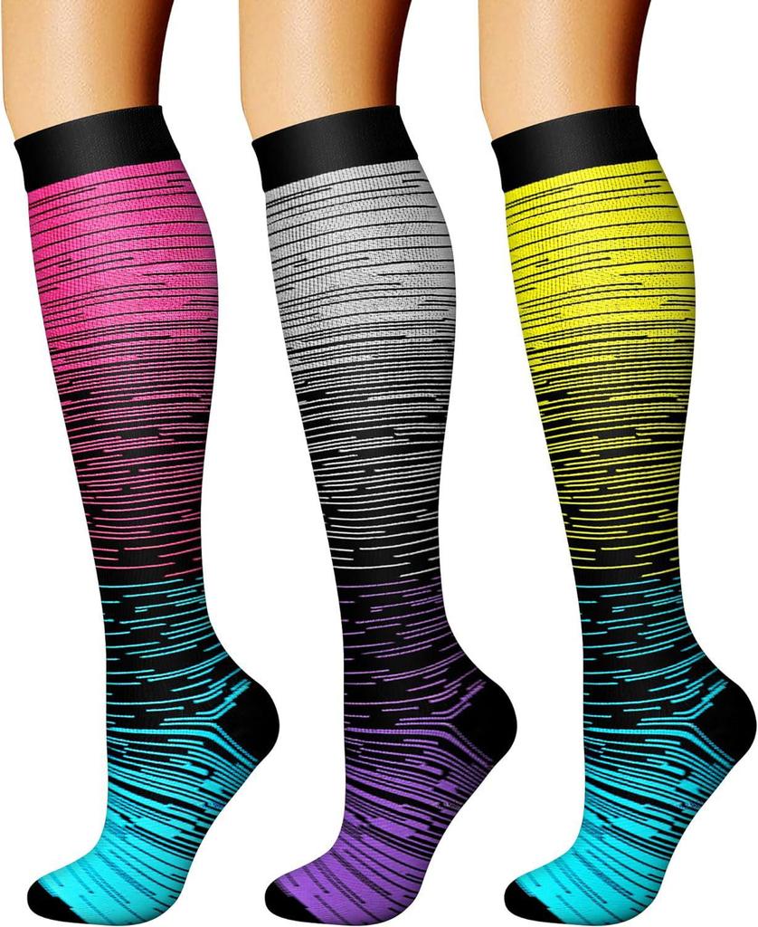 "Женские компрессионные спортивные носки": 3 пары для бега и прыжков со скакалкой