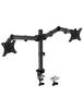 Monitor Arm Dual Vertical Up and Down 2 Screens LCD Desk Mount PC Monitor Arm Compatible with Inches Load Capacity Grommet Type Clamp