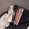 Кейс для мобильного телефона IPhone 17 с гальваническим покрытием и рисунком личи, с большим отверстием для камеры, для IPhone 16, магнитный защитный чехол два-в-одном