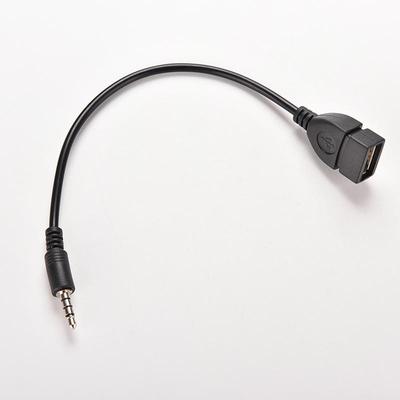 1X 3,5 мм штекер Aux аудио разъем для USB 2.0 женский кабель-переходник шнур автомобильный Mp3