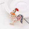 Винтажная опаловая брошь в виде петуха женская мода личность животное одежда булавка брошь аксессуары