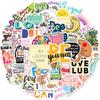 50 Inspirational Text-On-Video Doodle Stickers Diy Luggage Scooter Notebook Water Cup Waterproof Stickers
