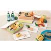 Sanko Plastic Bento Box/Picnic Case with 3 Side Plates, Earth Beige, 116789, Approx. 26.5cm W x 15.5cm D x 22cm H