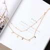 Hollow Star & Moon Pendant Star Clavicle Chain Necklace Necklace Pendants for Wife Women Girls