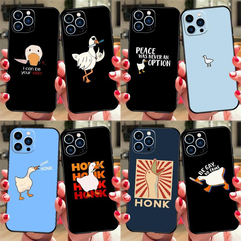 Cartoon Funny Goose Case For Samsung Galaxy S24 FE S21 S22 S23 S25 Ultra S9 S10 Plus S20 FE S25 FE Phone Cover