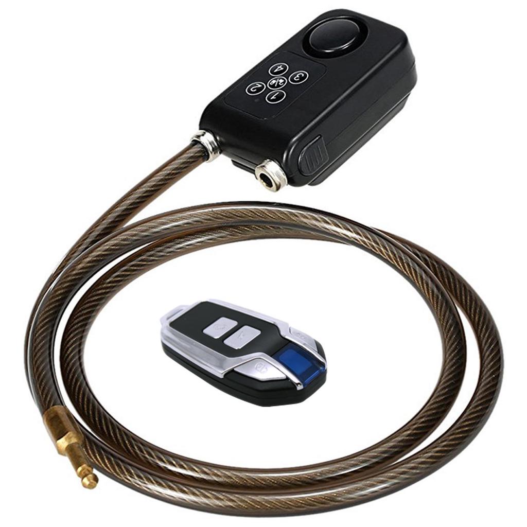 Remote-Controlled Anti-Theft Glass Door Bicycle Helmet Lock with Steel Cable