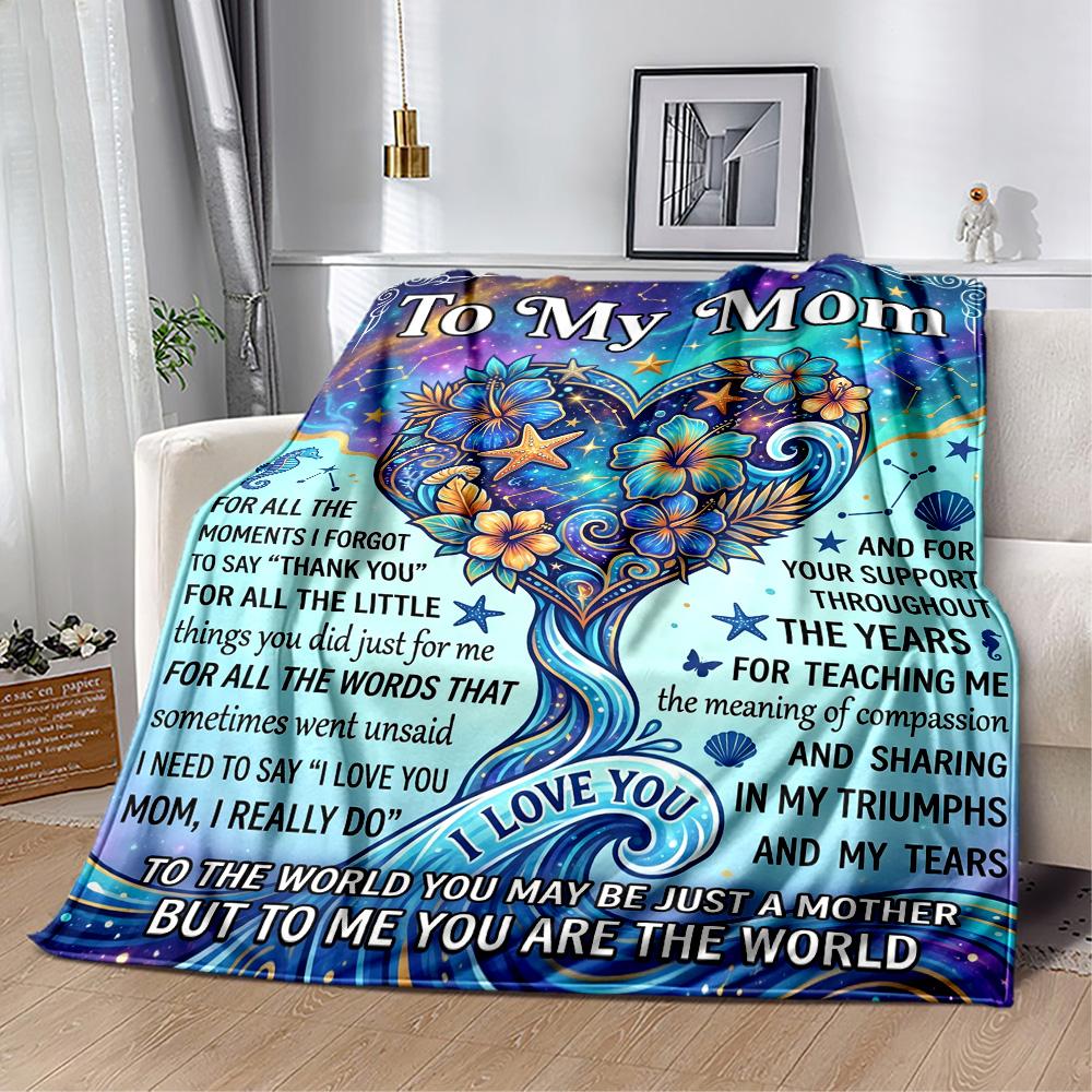 Love In Every Stitch Flannel Blanket-Soft and Suitable for Sofas,Beds,Offices,Travel,All Seasons,Great Gift for Holidays and Birthdays.