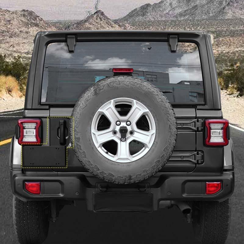 Car Rear Tailgate Handle License Plate Holder Bracket Aluminium Alloy Mounting Fit For Jeep Wrangler JL 2018 Up Exterior Accessories