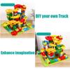 168-336 шт., мраморный гоночный лабиринт, шариковая дорожка, строительные блоки Mainan, совместимые с мелкими частицами, детские кирпичи, игрушки с цветной коробкой