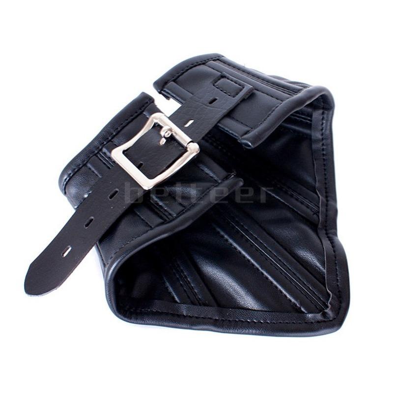 Запираемый ПУ Кожаный Ошейник для Шеи Ограничители Позы Ролевые Игры Маска на Половину/Все Лицо БДСМ Упряжь Взрослая Игра Секс-Игрушки