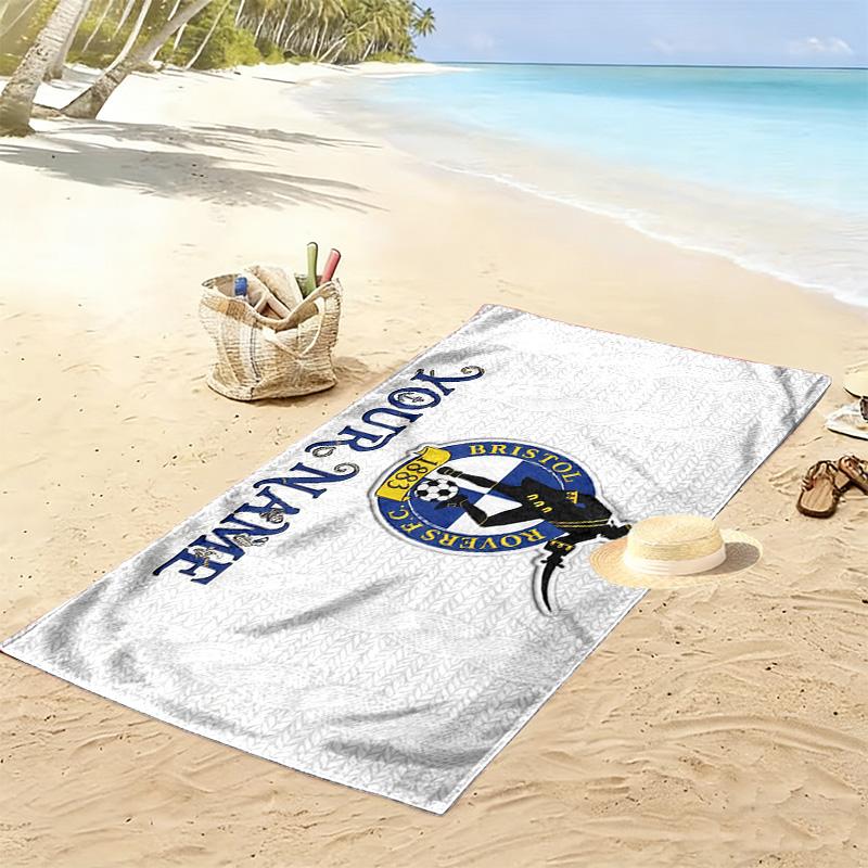 Bristol Rovers F.C Print Beach Towel, Large Soft Quick Dry Towel for Beach Camping Swimming