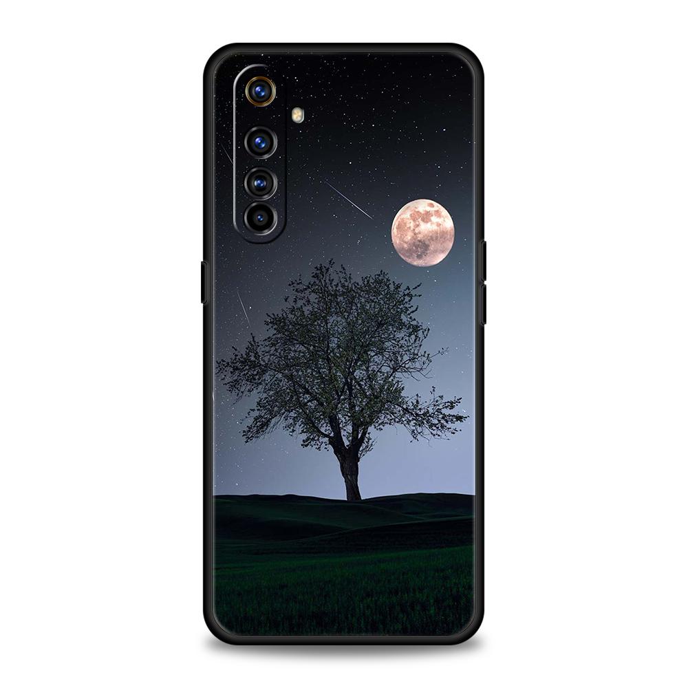 Луна на ветке для чехла телефона Realme GT Neo 2 3 3T 5 Для Realme 12 11 5G 10 9 8 5G 7 6 GT5 GT3 GT2 Pro Plus C25 C35