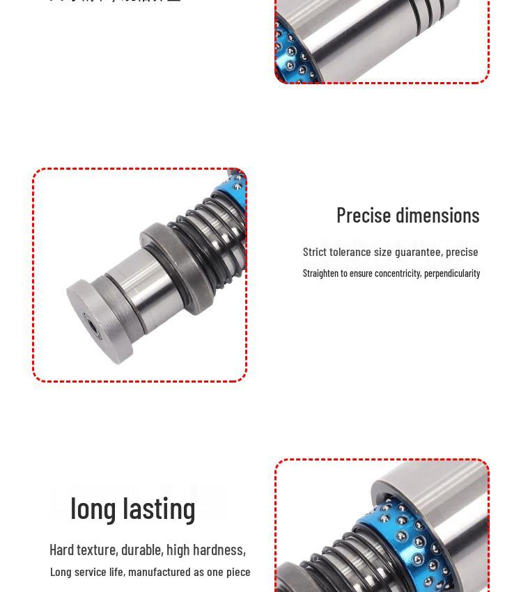 Replacement Disc Mill Mold Accessories - Cross Roller Rolling Rubber Sleeve & Outer Guide Post Bushing Set