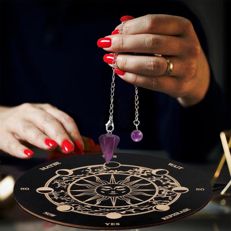 Pendulum Board Dowsing Wooden Metaphysical Planchette Message Boards With Letters Spirit Decorations Pendulum Board Game