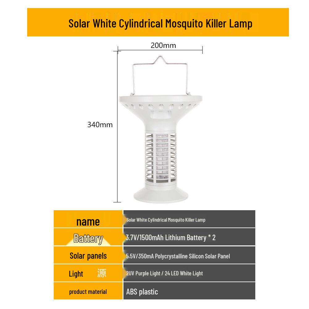 Waterproof Solar Electric Mosquito Killer Lamp for Outdoor Garden Use
