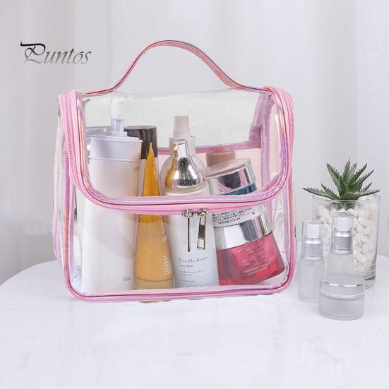 Cosmetic Bag Ins Style PVC Transparent Durable Waterproof Spacious Makeup Bag for Travel Storage Accessories