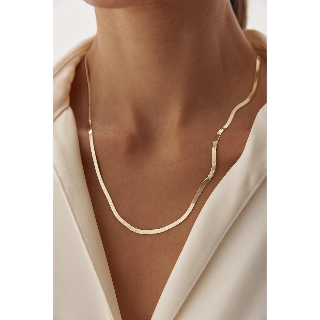 Gold Italian Crushed Belt Necklace