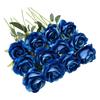 Party Simulation Solid Color Rose Artificial Simulation Plant Atmosphere Decoration Flowers  1set,12pcs