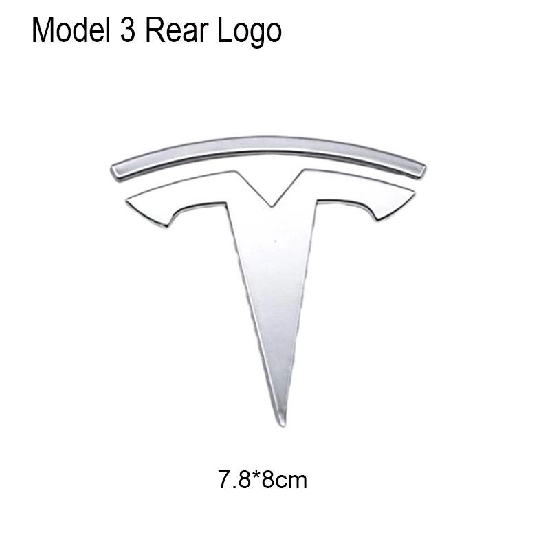 UBLM4 3D ABS Car Front Head Hood Emblem Rear Trunk Badge Sticker For Tesla Model 3 Model Y Replacement Decoration Decals Accessories