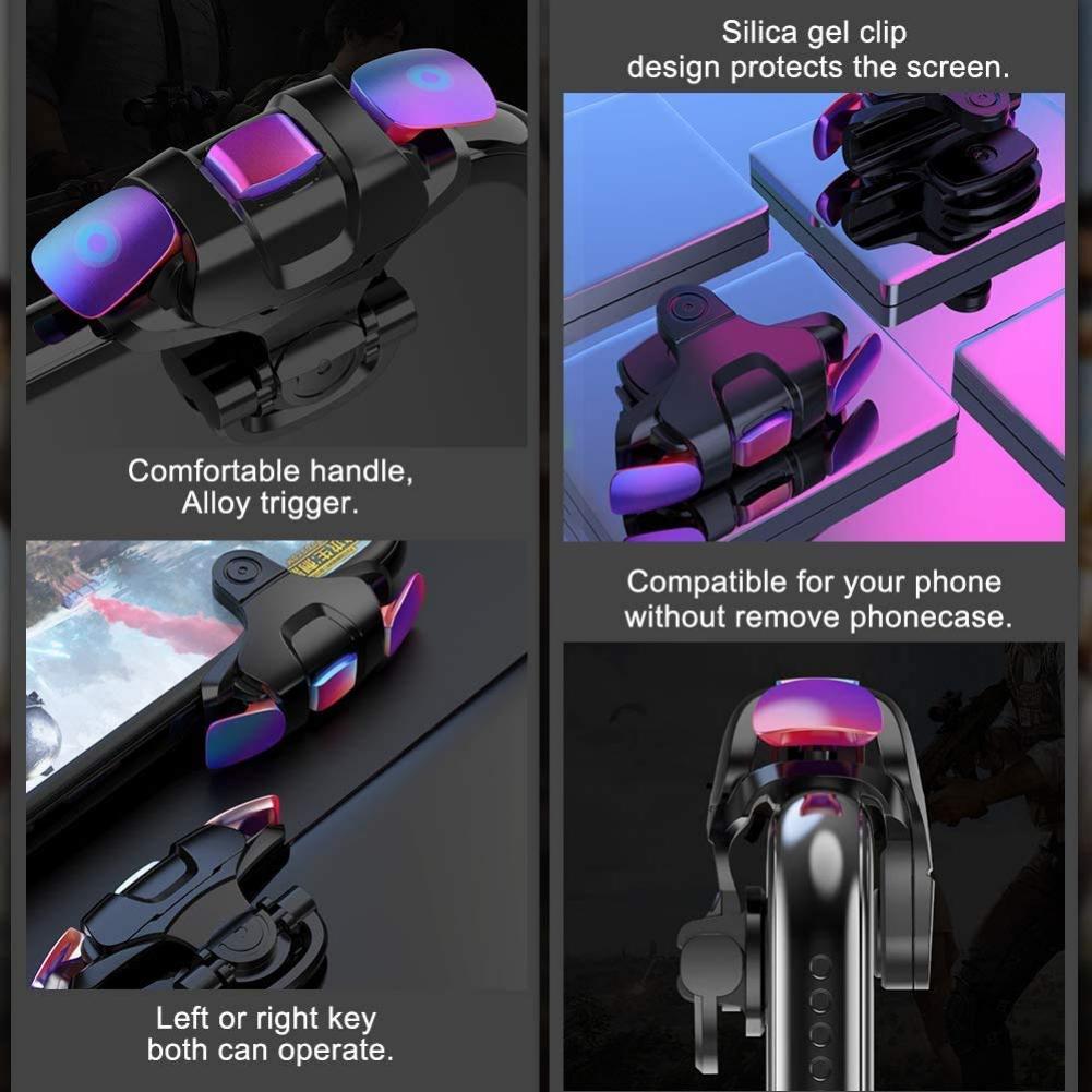 Mobile Game Controller Trigger for IPhone Android, PUBG Cellphone Gaming Joystick  with Sensitive Shoot Aim Keys