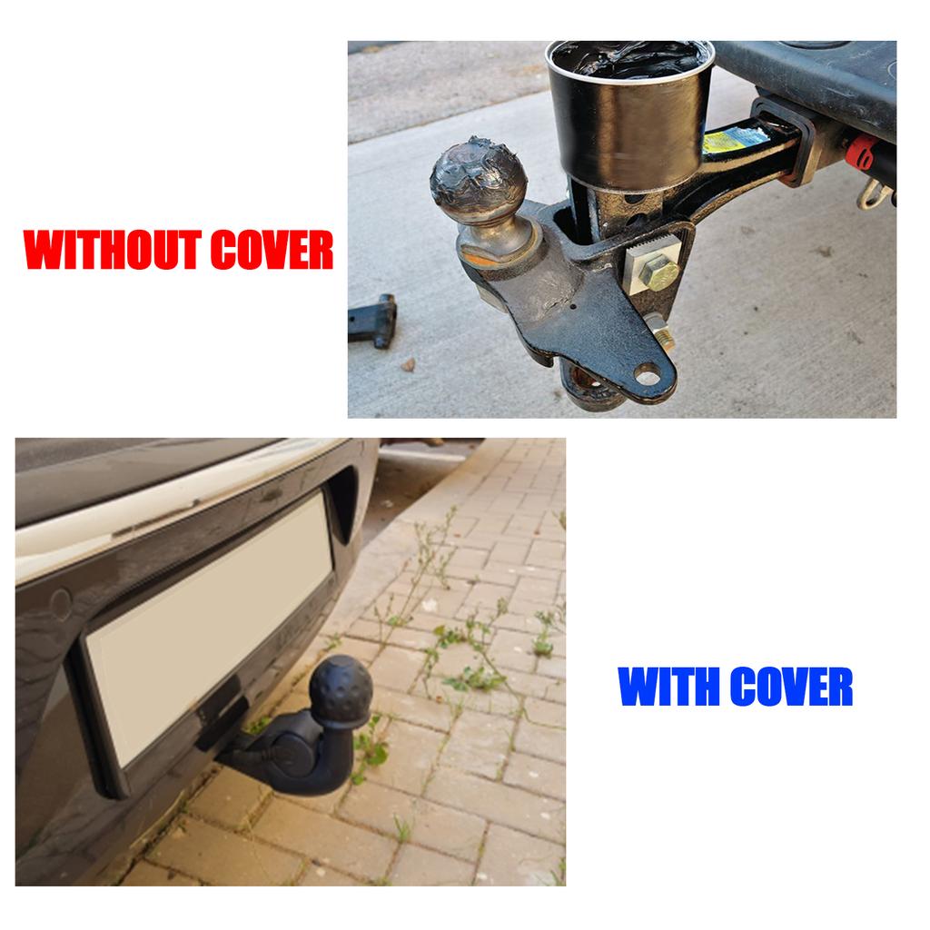 Tow Bar Ball Cover Cap Trailer Towing Hitch Universal Black 50Mm Rubber Caravan Trailer Towball Protect Car Styling Accessories