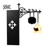 Halloween Party Decoration Library Lantern Bookshelf Lamp, Vintage Metal LED Nightlight for Book Nook Decor, Desktop Decorative Ornament Ghost Reading