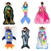 Kids' Mermaid Tail Sleeping Bag & Princess Dress Nap Blanket - Cartoon Animal Design, Parent-Child Anti-Kick Baby Bed Blanket