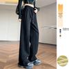 Women's High Waist Slimming Sweatpants: Narrow to Wide Leg Straight Casual Pants, Small Size, 2025 Trend.