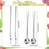 1/4pcs 8.7 Inch Pickle Fork Silver Long Handle Pickle Forks Set Dishwasher Safe Olive Spoon  Kitchen