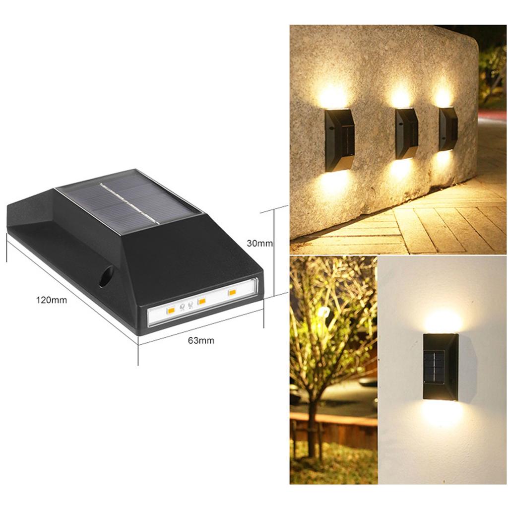 Солнечный настенный светильник, наружное украшение, сад, двор, домашний настенный светильник, водонепроницаемый светящийся вверх и вниз, уличный декоративный настенный светильник