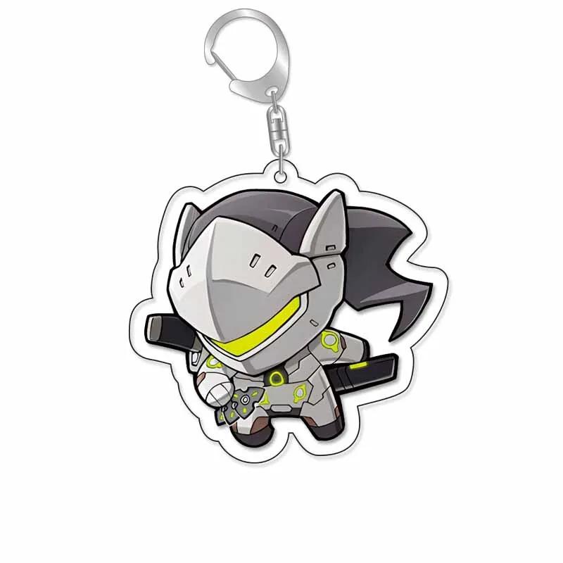 Игровой автомат Overwatch Акриловый брелок Подвеска на рюкзак D.VA Genji Pharah Cole Cassidy Sombra Подвески Аксессуары