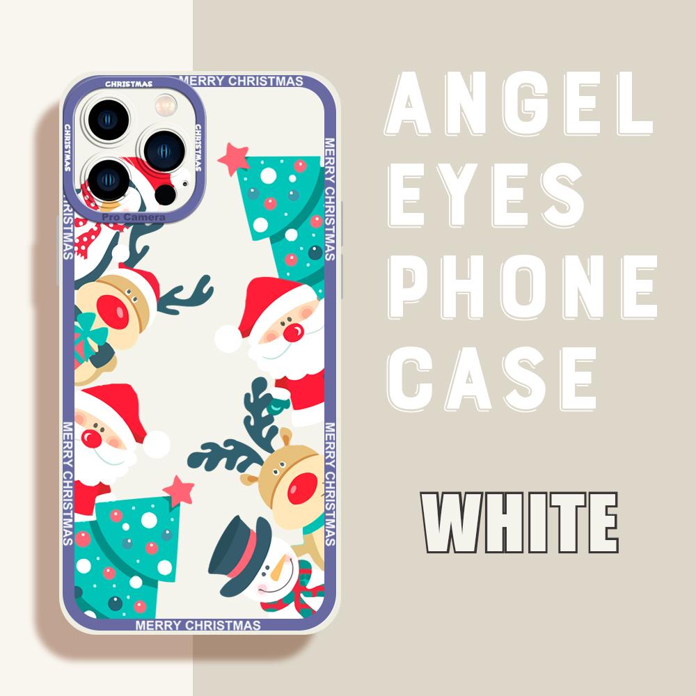 For iPhone 16 15 14 Pro Max Redmi Note 13 12 Pro Samsung S25 S24 Ultra A13 A14 A15 A16 Deer Snowman Design Soft Silicone Shockproof Case