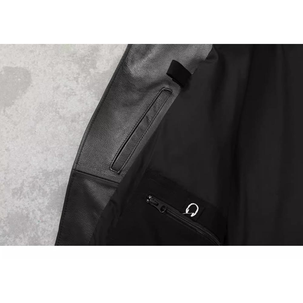 Китайский размер мотоциклетная куртка из натуральной воловьей кожи мужская тонкая куртка из телячьей кожи ретро куртка мужская байкерская одежда для езды на мотоцикле