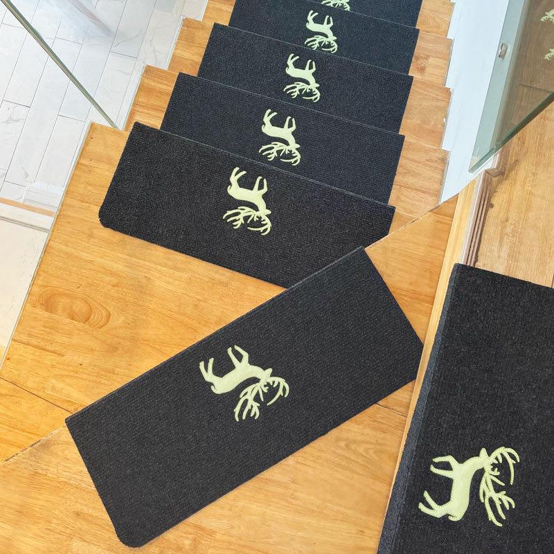 Светящиеся самоклеящиеся коврики на ступени лестницы - Соединяемые, без клея, коврики для защиты массива дерева