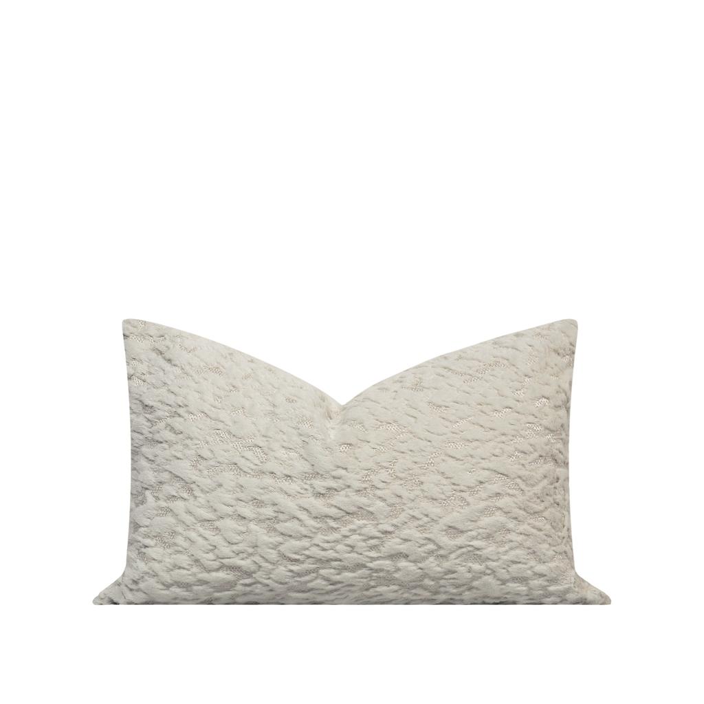 TiffHome Luxury Soft Plush Velvet Lumbar Pillow 3D Wavy Texture Cushion Case Decorative Pillows for Car Seat Office Home Decor