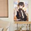 Solid Wood Frame HD Genshin Impact Game Poster Zhong Li Anime Posters Canvas Painting Wall Posters Wall Art Picture Decoration Home Decor