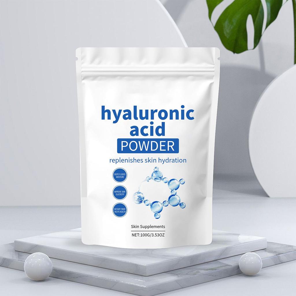 Увлажнение и смягчение кожи с помощью гиалуроновой пудры, растворимой в воде и увлажняющей, 100 г