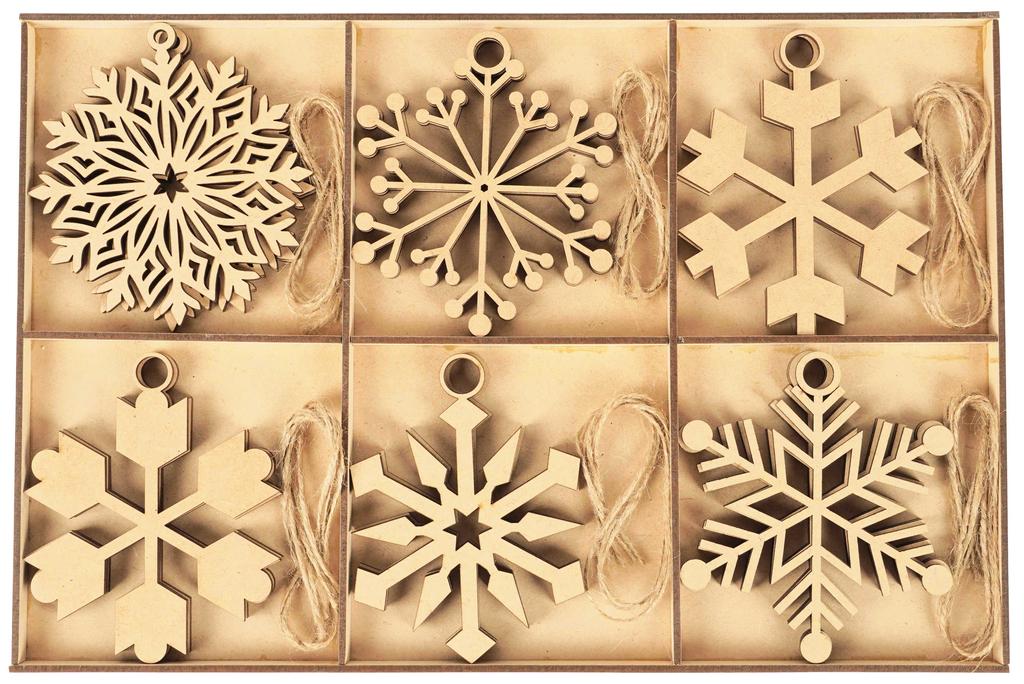 Inkdotpot 18 шт. Рождественские украшения, незаконченные деревянные лазерные вырезы в форме дерева/колокольчика, подвесное украшение