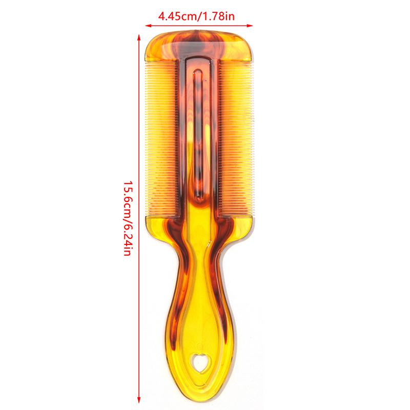 Высококачественный двухсторонний гребень от вшей с ручкой, мелкий зуб, гребень для удаления блох, удаление перхоти для инструментов для укладки