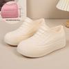 Women's Waterproof Non-Slip Hidden Heel Rain Boots - Fashionable Slip-On Short Tube Shoes