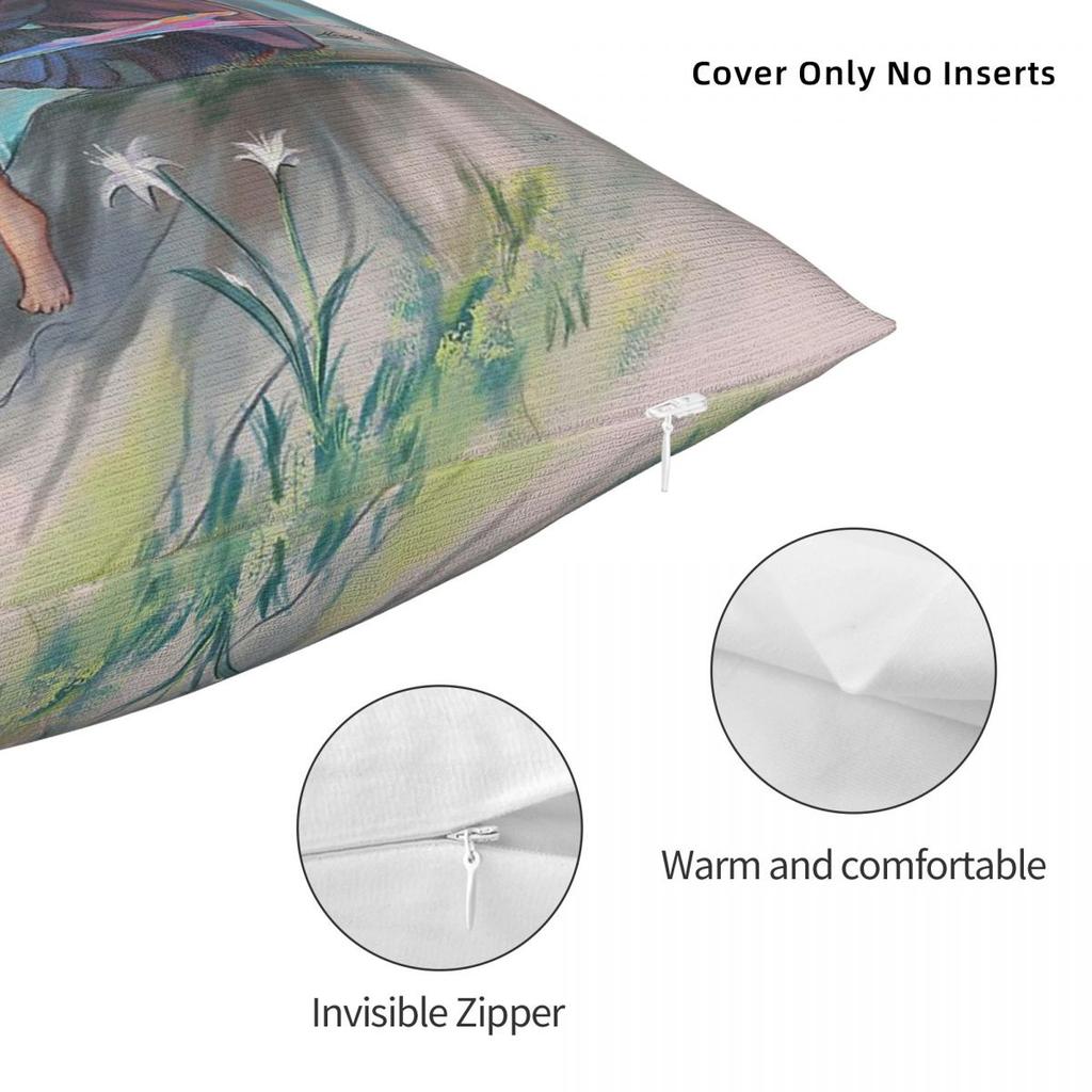 Spark Of Light Forest Girl Pillowcase Polyester Linen Velvet Printed Zip Decor Bed Cushion Case