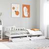 VidaXL Daybed and Drawers Without Mattress White 90x200 Cm Solid Wood 3302106