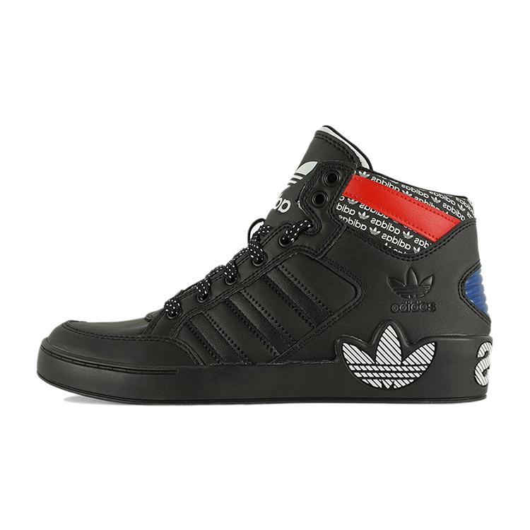adidas Originals Хардкорт Повседневные Средние Детские Скейтбордические Кроссовки Черный Красный Синий Детские FV5466