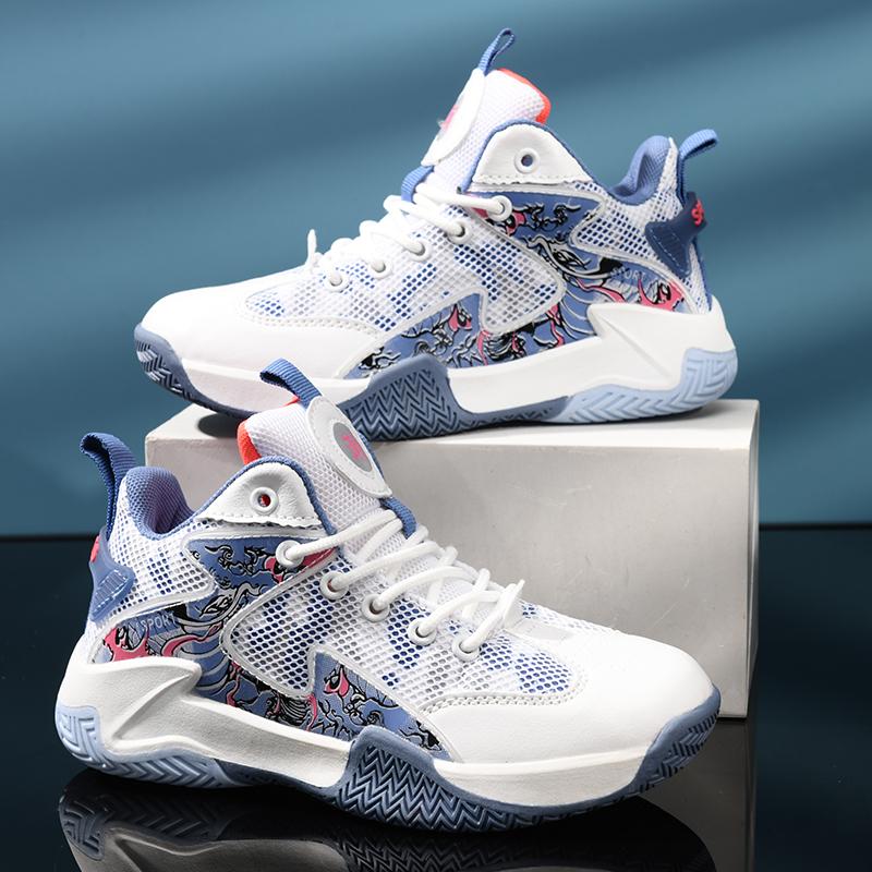 Parent-child Basketball Shoes Men Boy Girl Middlecut Sports Running Sneakers Autumn Winter Spring Walking Hiking Shoes