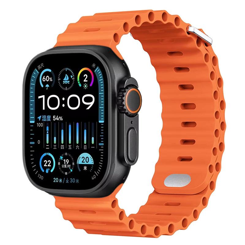 Силиконовый ремешок 'Океан' для Apple Watch Band Ultra 3/2 49мм 46мм 45мм 42мм 44мм 41мм Спортивный браслет iWatch 11 10 9 8 7 6 5 SE ремешок