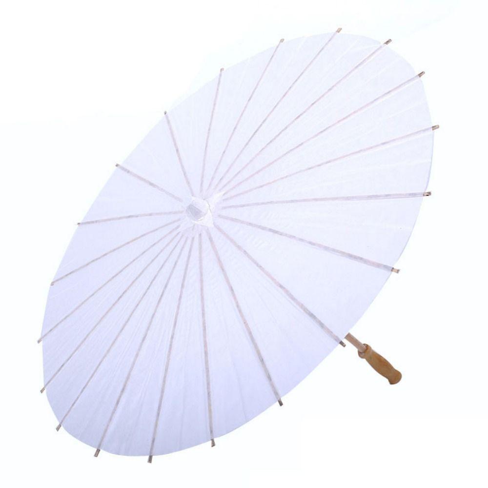 Comfortable Grip Blank Paper Umbrella DIY Wood Drawing Umbrella Oil Paper Umbrella  Dance Prop